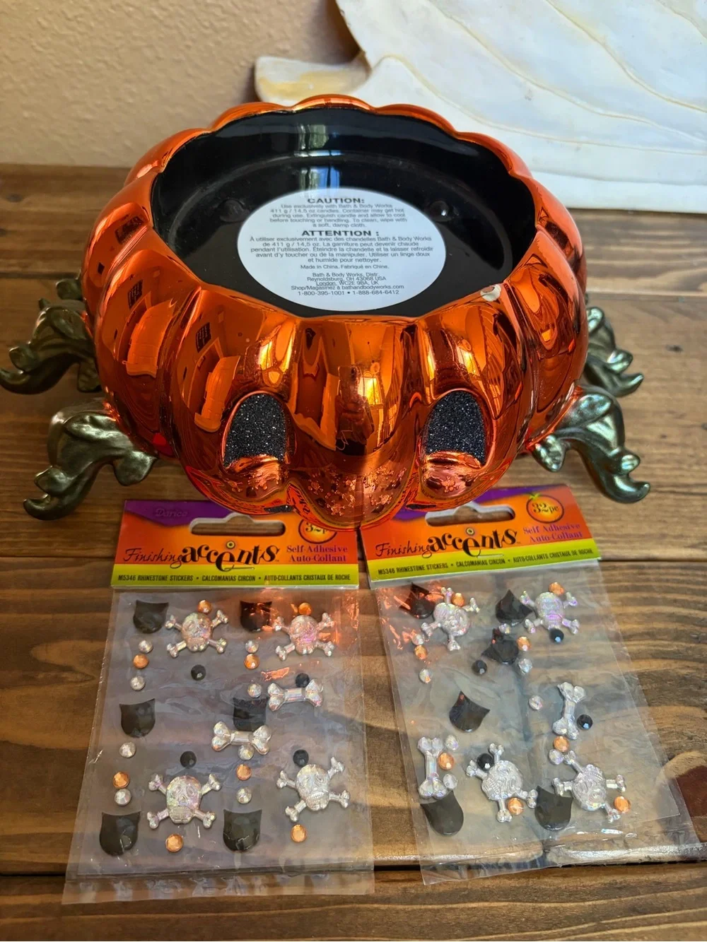 Bath & Body Works 2022 Pumpkin Spider Candle Holder